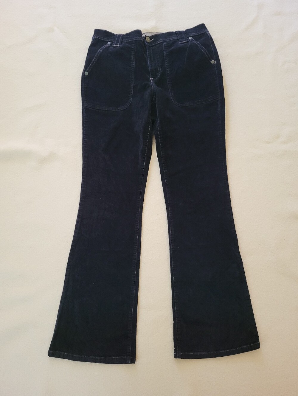 Y2K Black Corduroy Pants Women's Size 10 Cotton Strech By Jeanstar